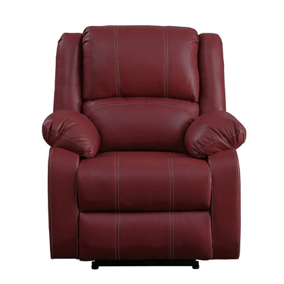 Zuriel Motion Rocker Recliner, Red Leatherette