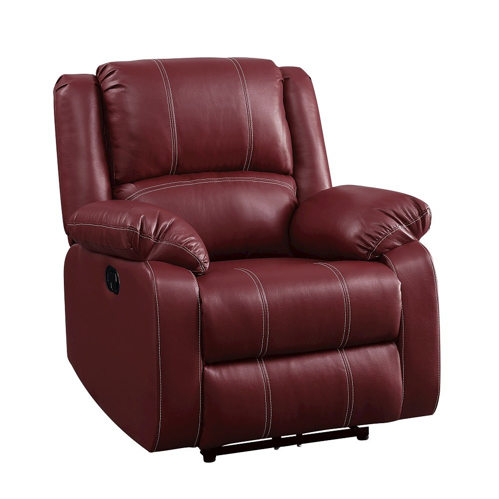 Zuriel Motion Rocker Recliner, Red Leatherette