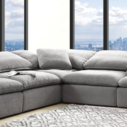 Naveen Modular - Wedge w/Pillow, Gray Linen