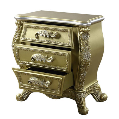 Cabriole Nightstand, Gold