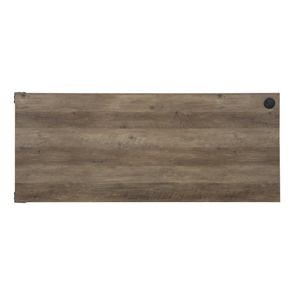 Zakwani Writing Desk-Table, Rustic Oak & Black