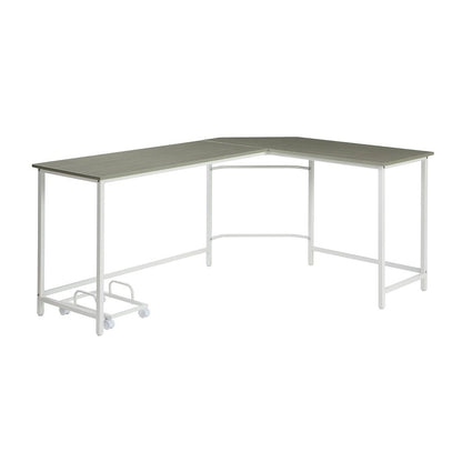 Bambina Computer Desk, Gray & White