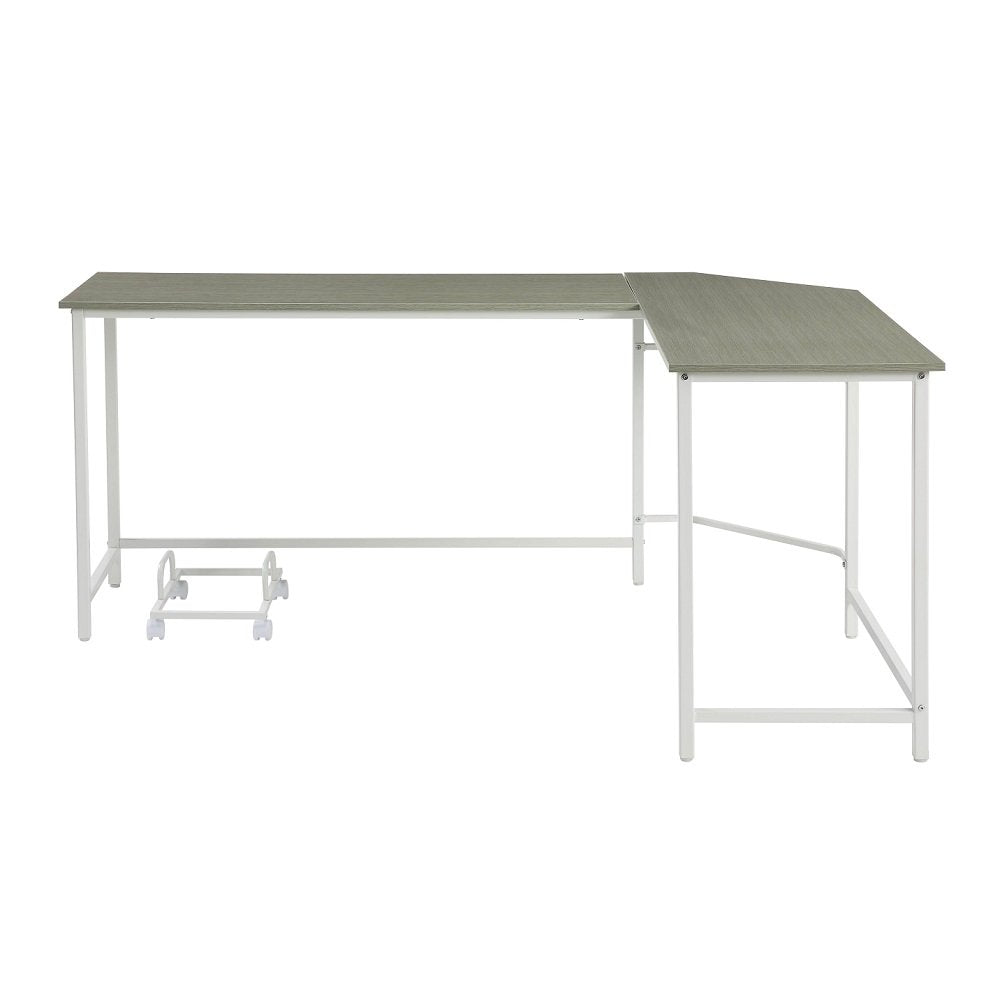Bambina Computer Desk, Gray & White