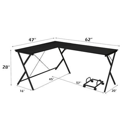 Demas Computer Desk, Black