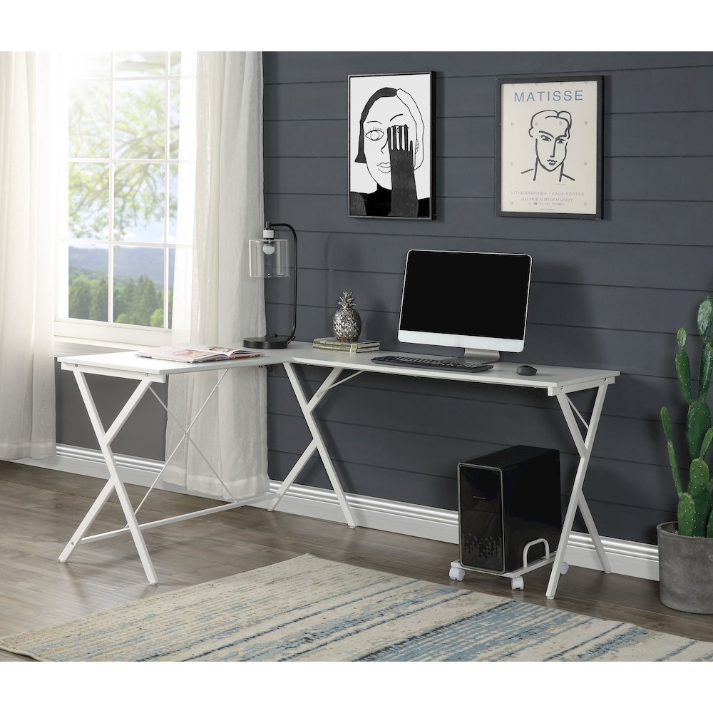 Demas Computer Desk, White