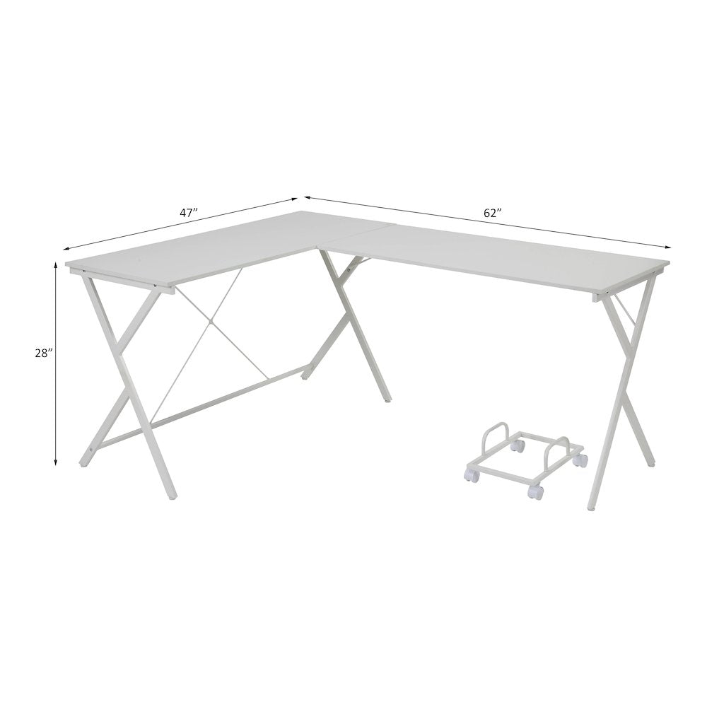 Demas Computer Desk, White