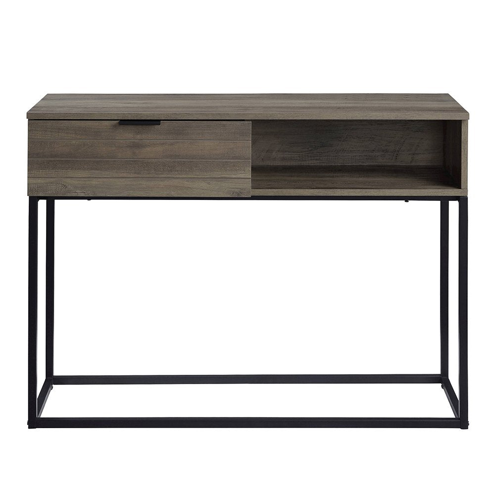 Galeno Writing Desk, Rustic Oak & Black