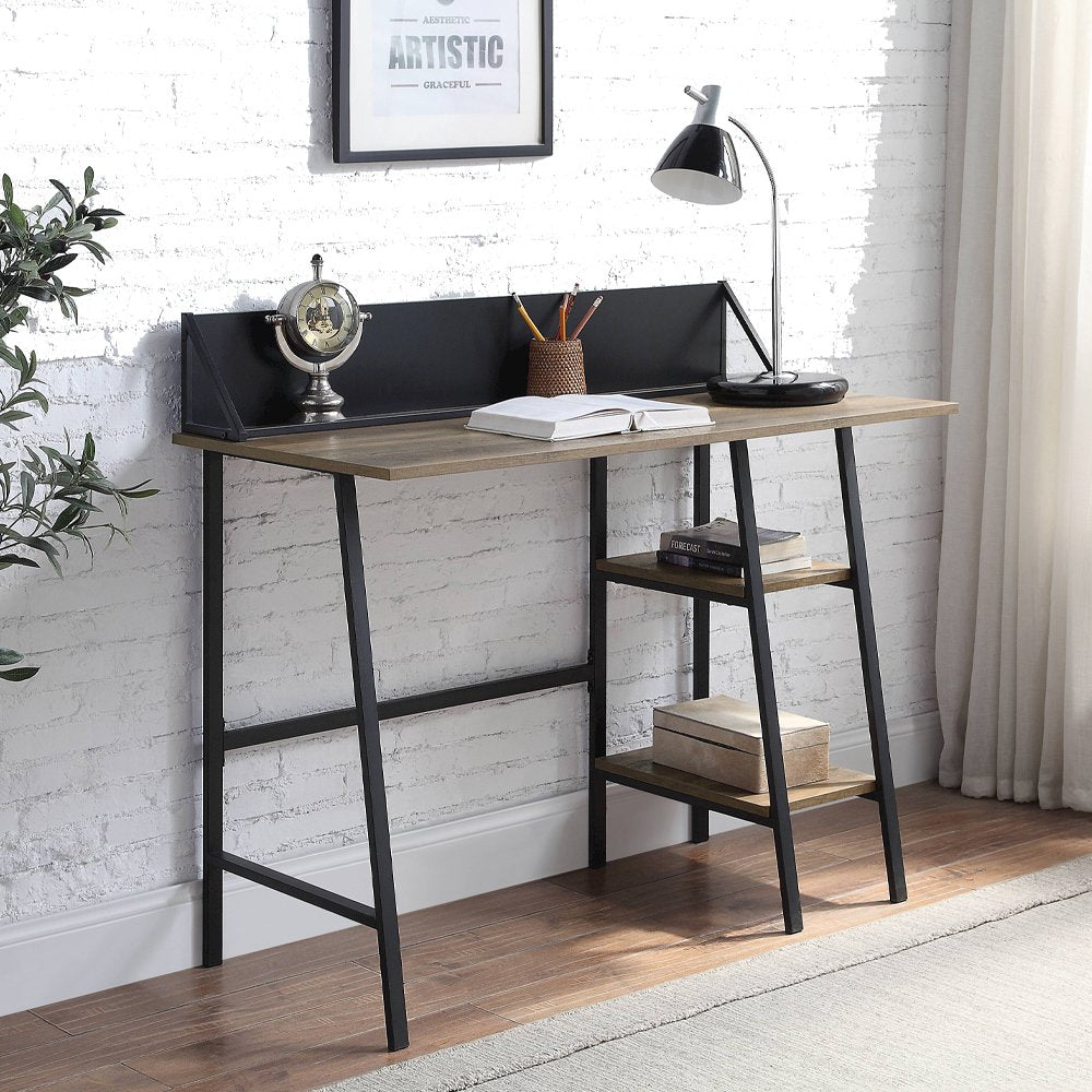 Garima Writing Desk, Rustic Oak & Black