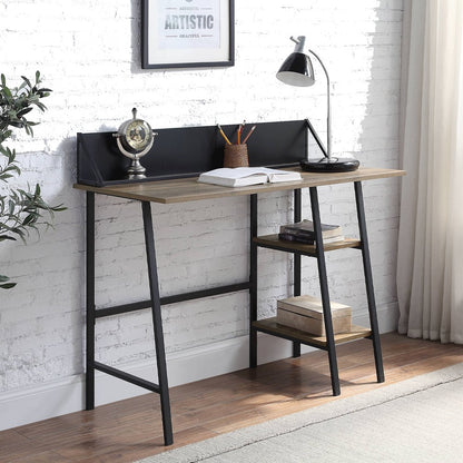 Garima Writing Desk, Rustic Oak & Black