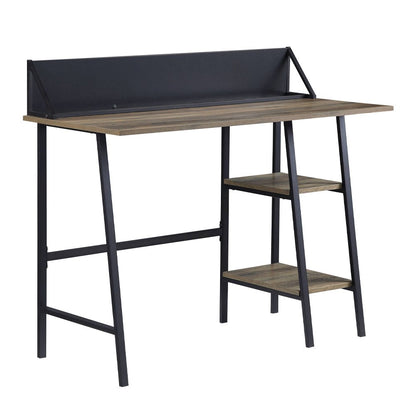 Garima Writing Desk, Rustic Oak & Black