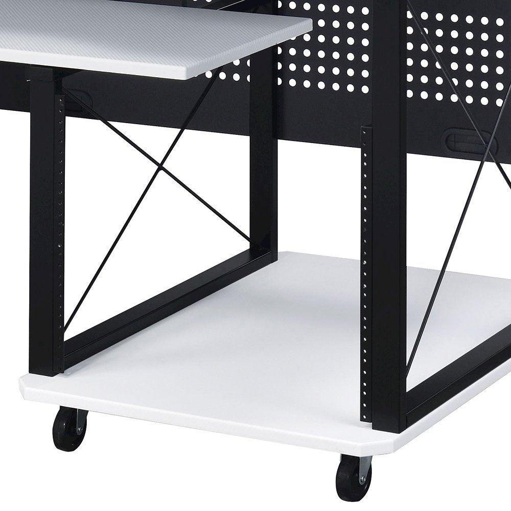 Megara Music Desk, White & Black