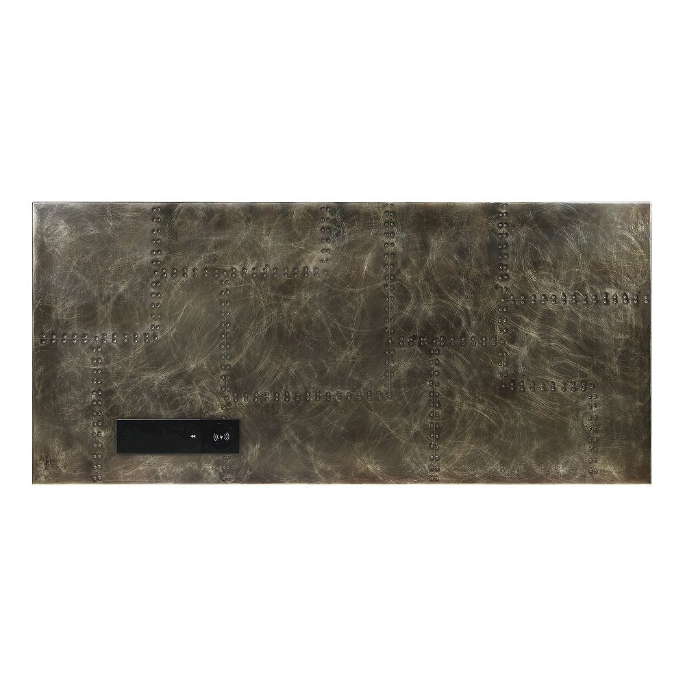 Brancaster Executive Desk w/USB Port, Bronze Aluminum