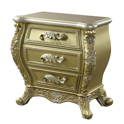 Cabriole Nightstand, Gold