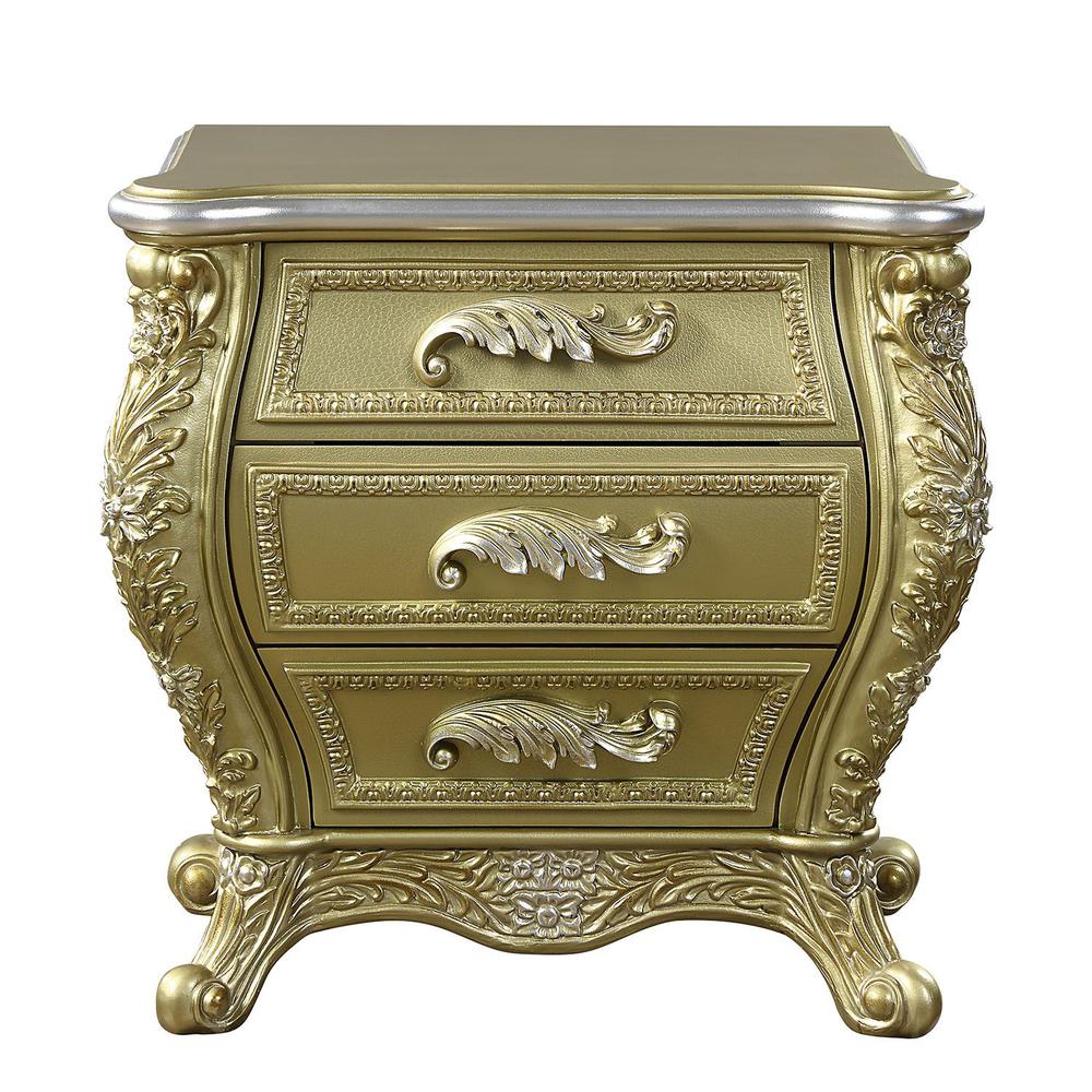 Cabriole Nightstand, Gold