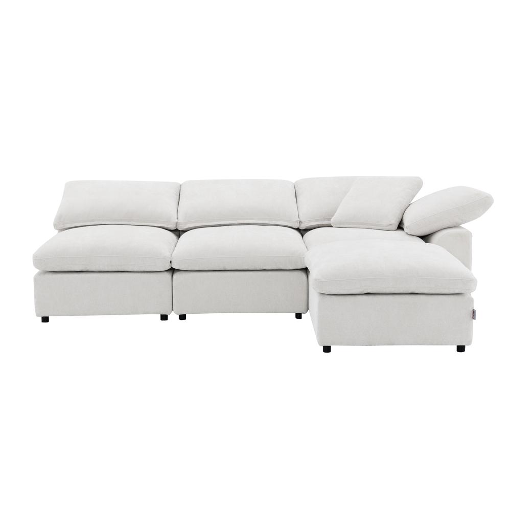 Naveen Modular - Ottoman, Ivory Linen