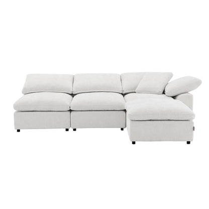 Naveen Modular - Ottoman, Ivory Linen