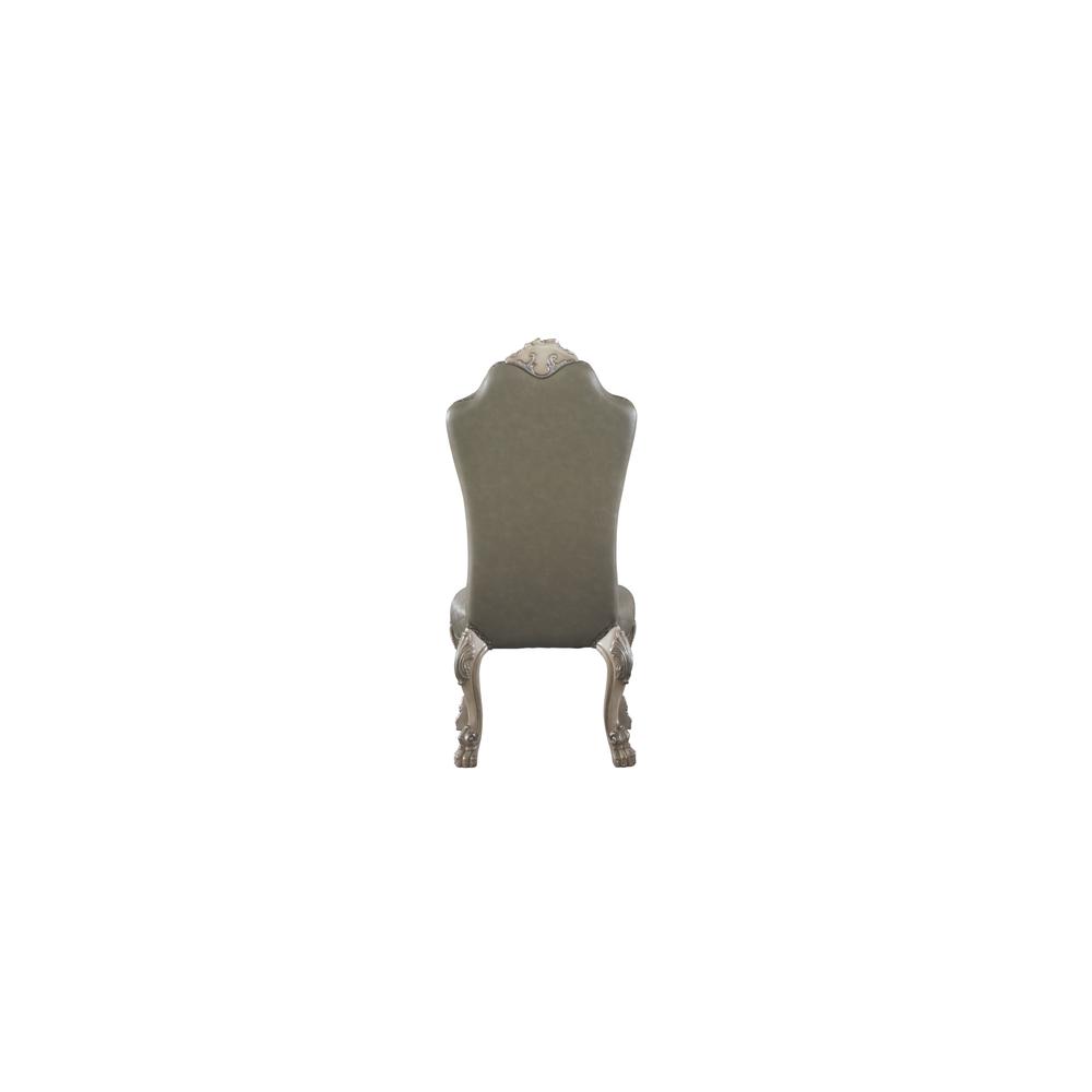 Dresden Side Chair (Set-2), Vintage Bone White & Leatherette