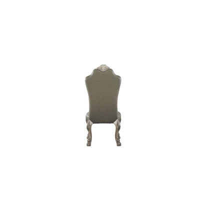Dresden Side Chair (Set-2), Vintage Bone White & Leatherette