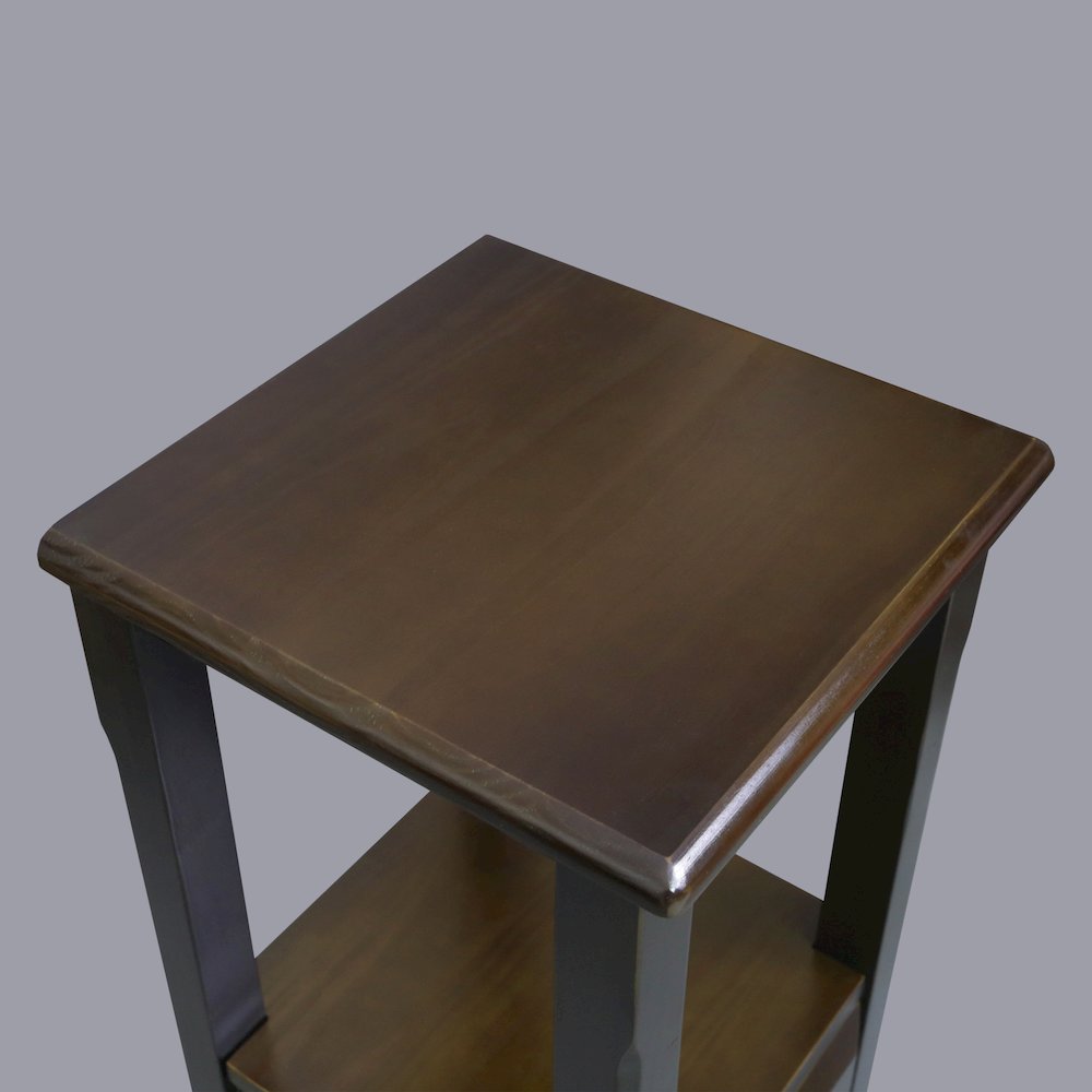 2-Tier Tall Side Table with Drawer - Java