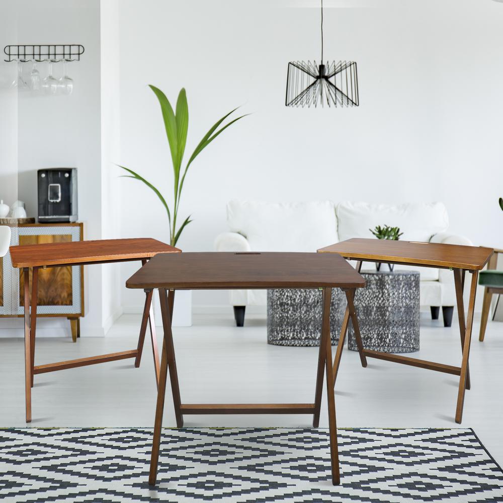 Arizona Folding Table with Solid American Gum - Walnut