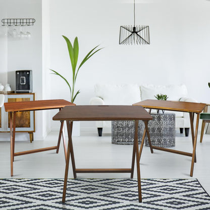 Arizona Folding Table with Solid American Gum - Walnut