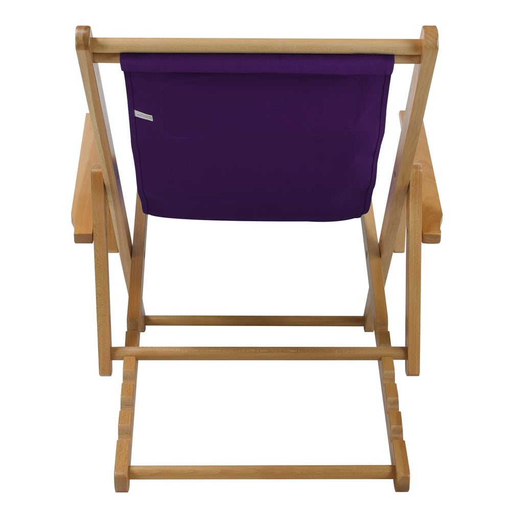 Sling Chair Natural Frame-Purple Canvas