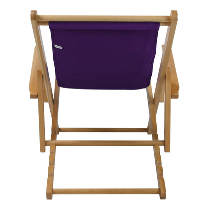 Sling Chair Natural Frame-Purple Canvas