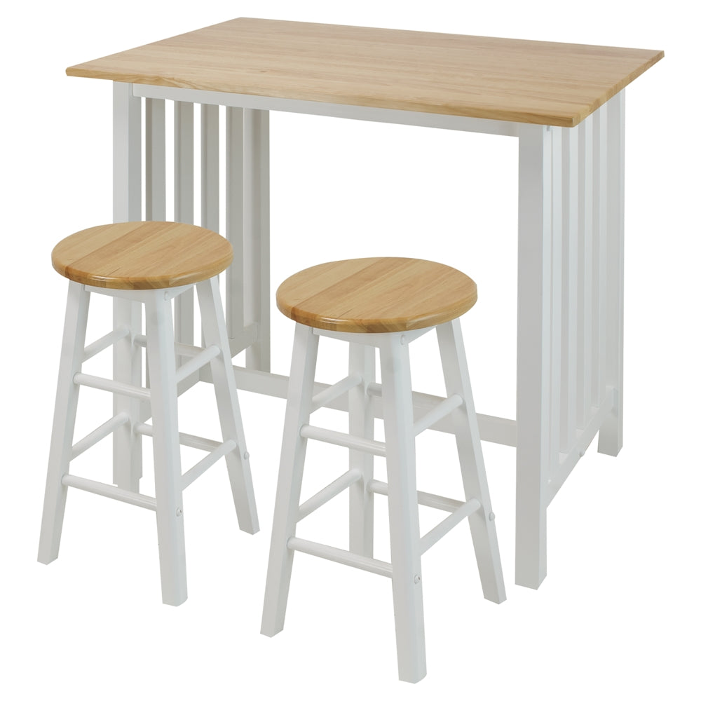 3pcs Breakfast Set made with Solid Wood-White