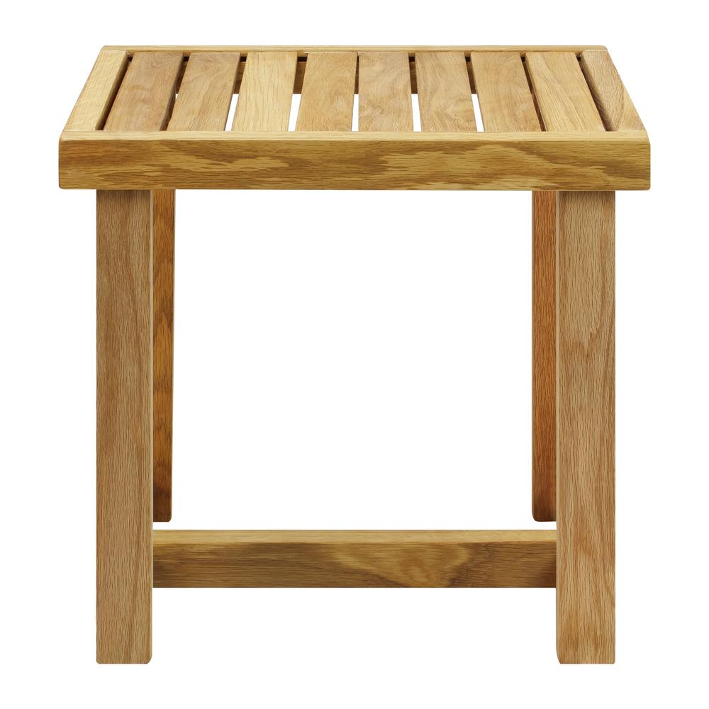 18" Shower Bench with Solid American White Oak