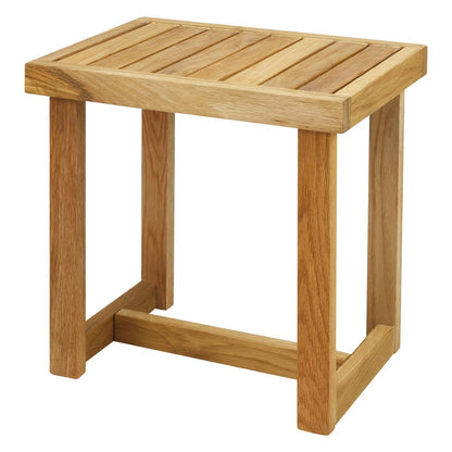 18" Shower Bench with Solid American White Oak