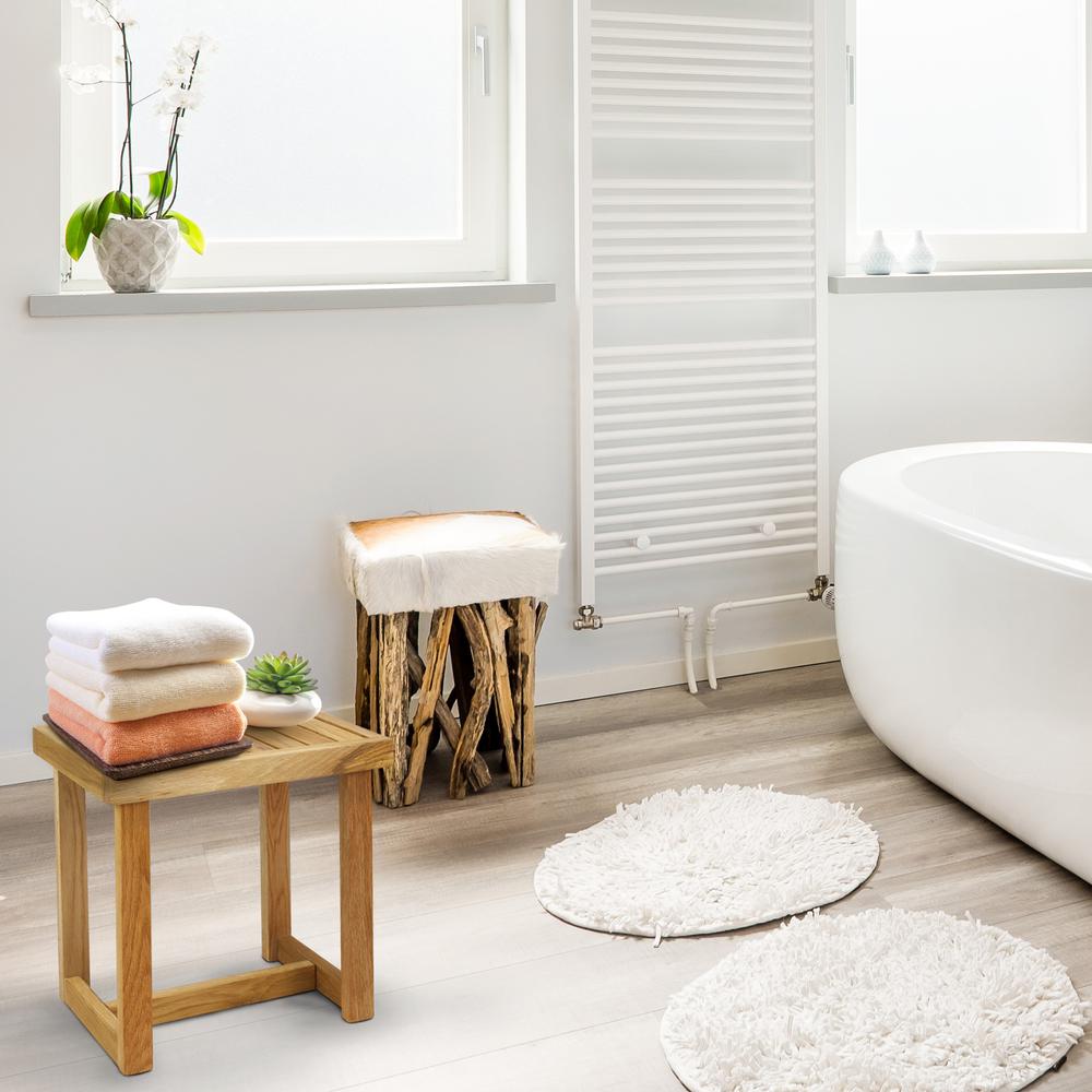 18" Shower Bench with Solid American White Oak