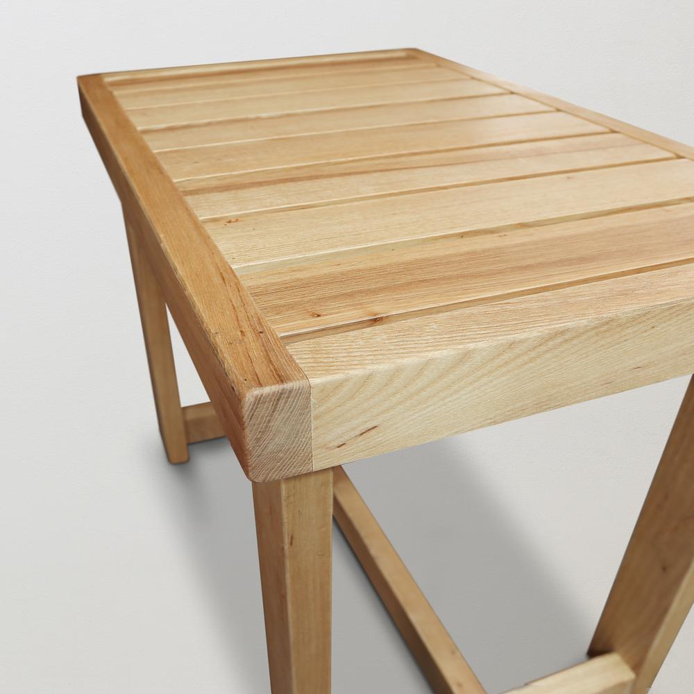 18" Shower Bench with Solid American White Oak