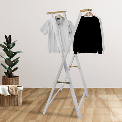 Solid Wood Folding Clothing Garment Rack