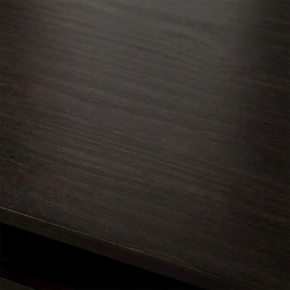 Espresso Folding Desk with Pull-Out Surface and Compact Design