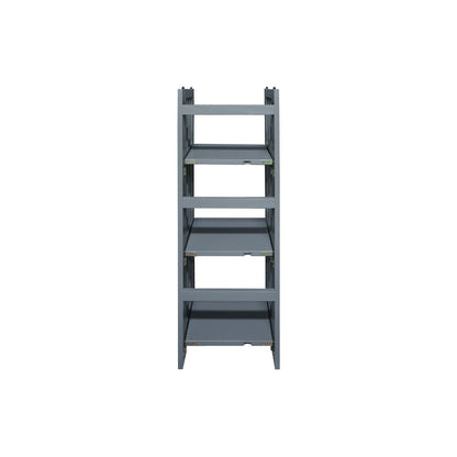 3-Shelf Folding Bookcase 14" Wide, Slate Gray