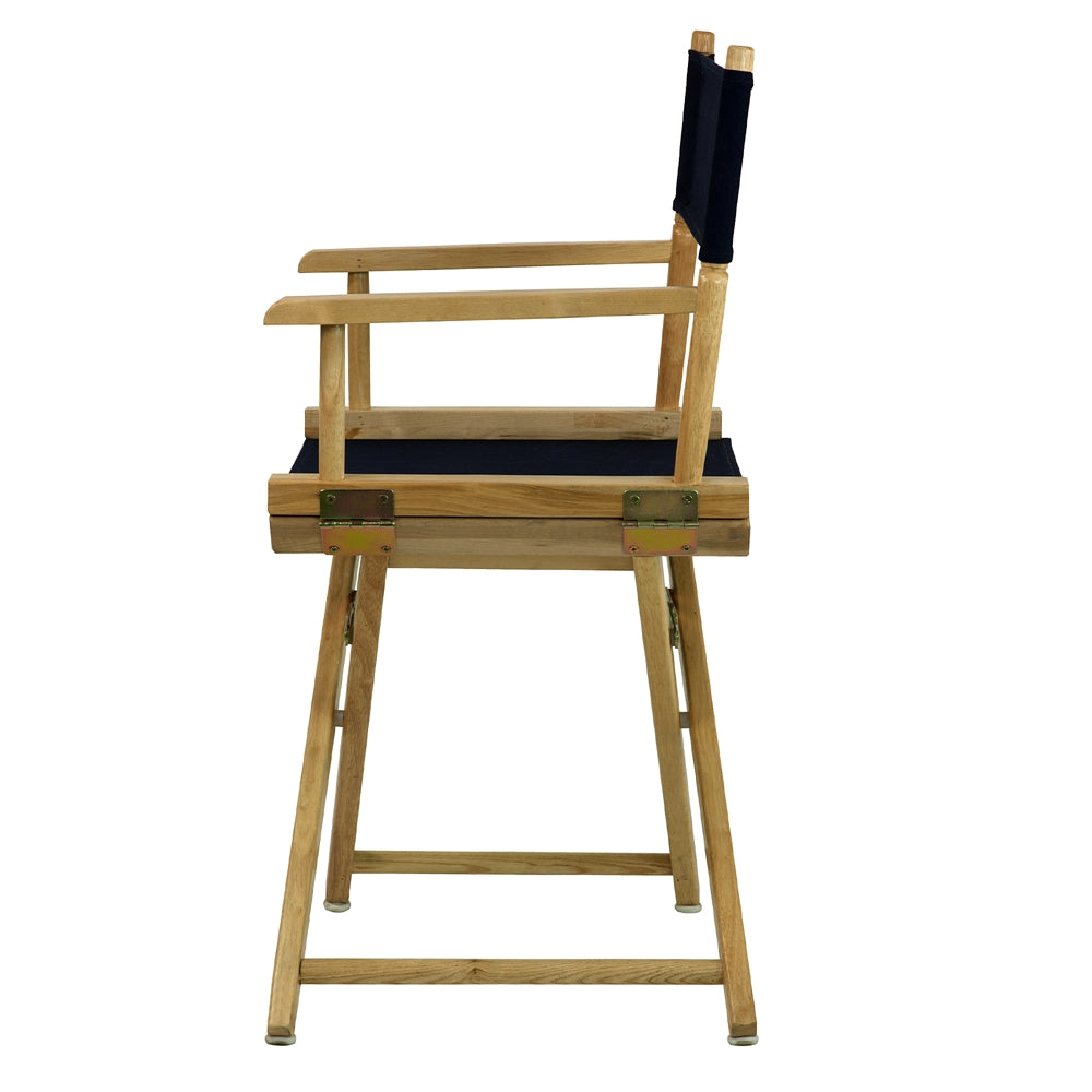 18" Director's Chair Natural Frame-Navy Blue Canvas