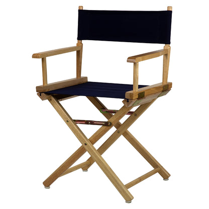 18" Director's Chair Natural Frame-Navy Blue Canvas