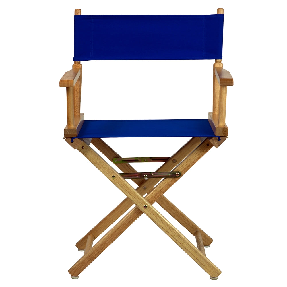 Royal Blue Canvas Director Chair with Foldable Solid Wood Frame