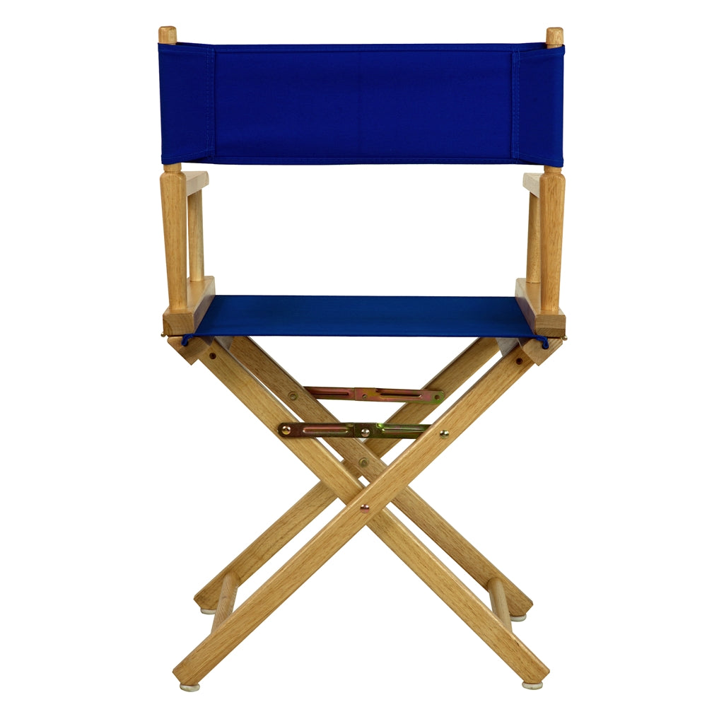 Royal Blue Canvas Director Chair with Foldable Solid Wood Frame