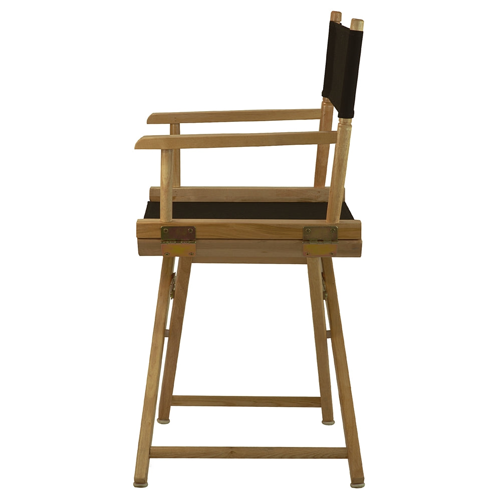 18" Director's Chair Natural Frame-Black Canvas