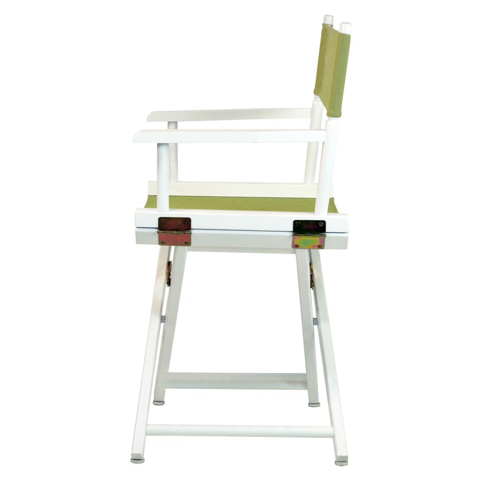 18" Director's Chair White Frame-Olive Canvas