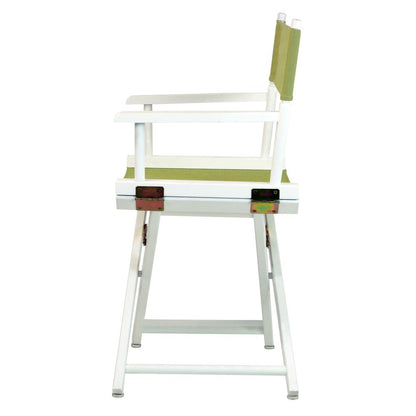 18" Director's Chair White Frame-Olive Canvas