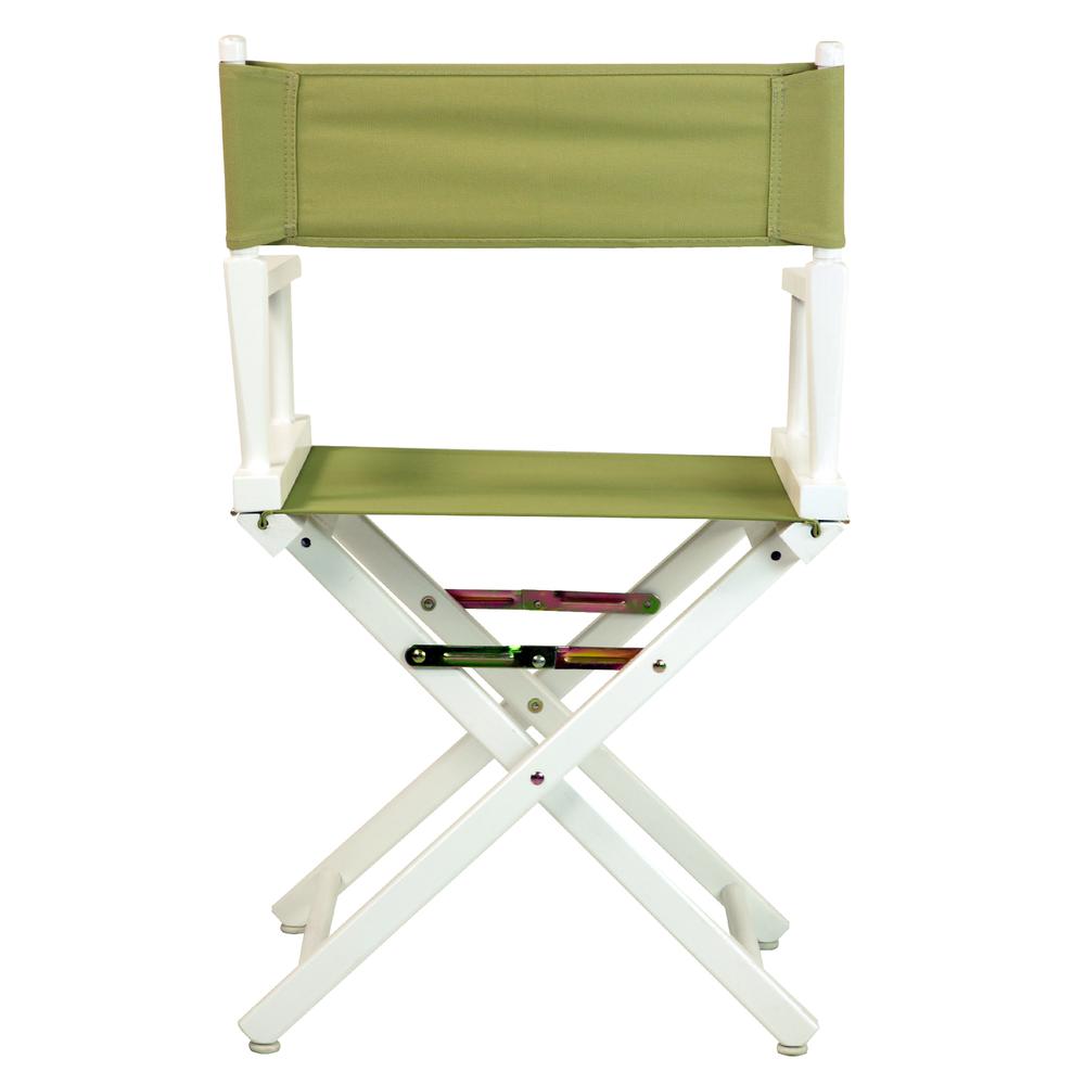 18" Director's Chair White Frame-Olive Canvas