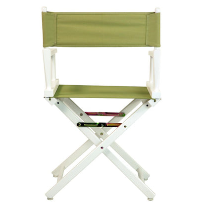 18" Director's Chair White Frame-Olive Canvas