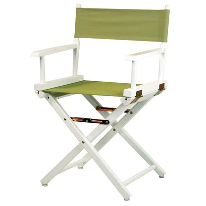 18" Director's Chair White Frame-Olive Canvas