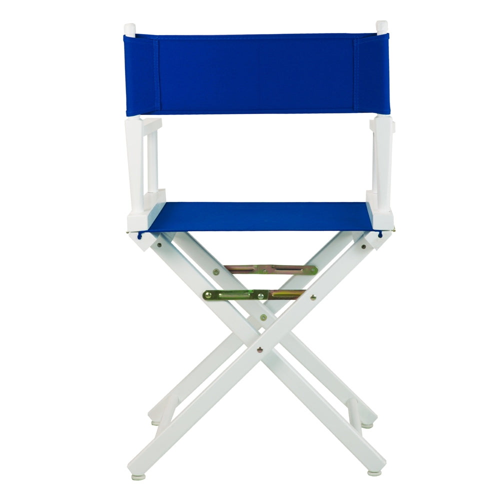 18" Director's Chair White Frame-Royal Blue Canvas