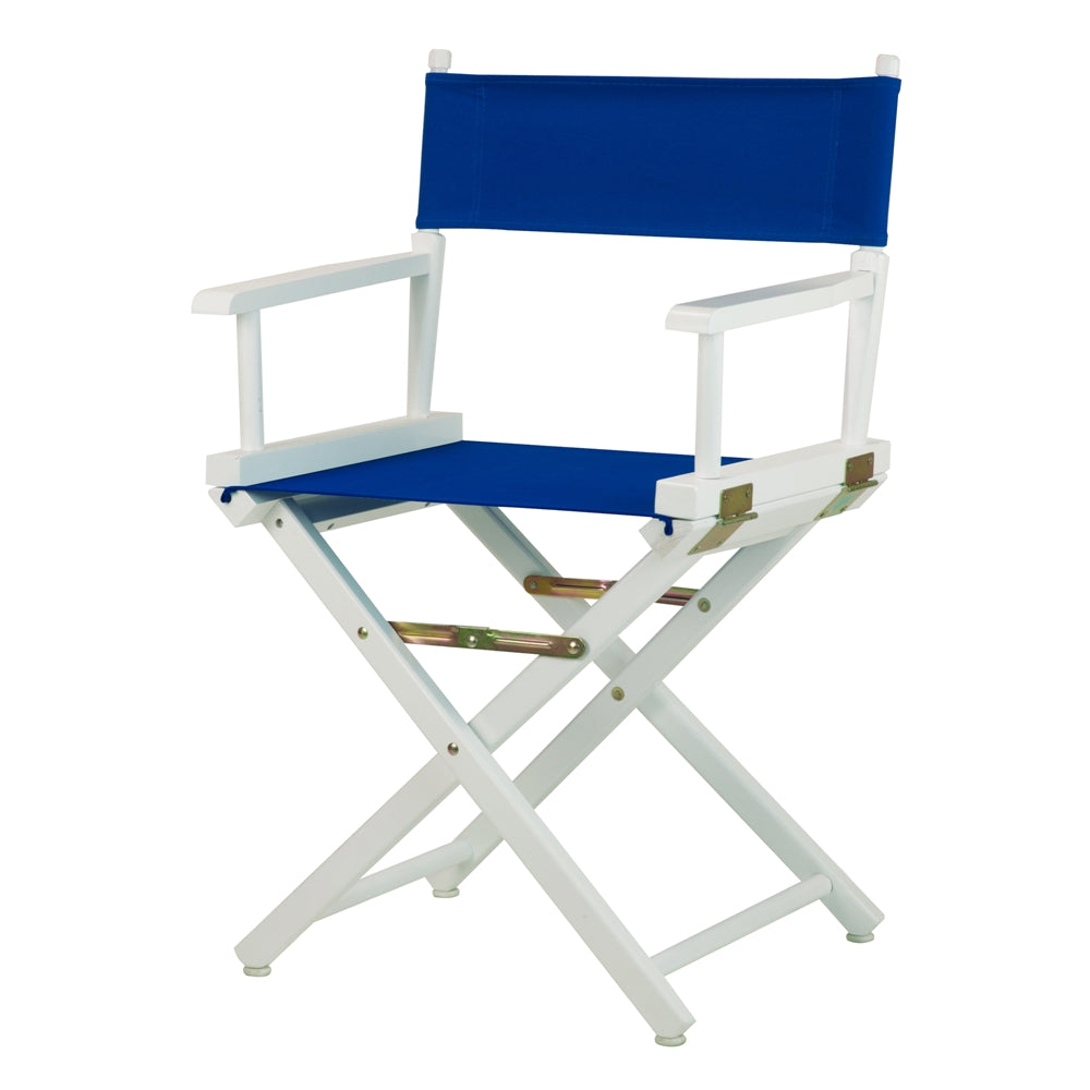 18" Director's Chair White Frame-Royal Blue Canvas