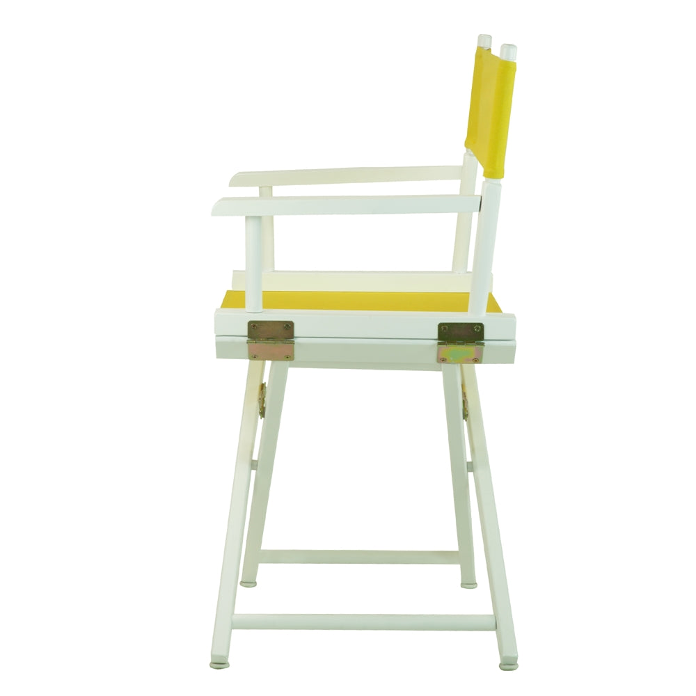 18" Director's Chair White Frame-Yellow Canvas
