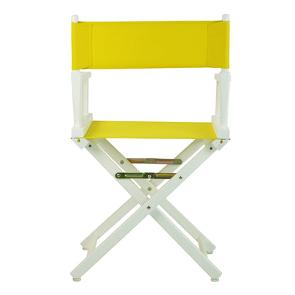 18" Director's Chair White Frame-Yellow Canvas