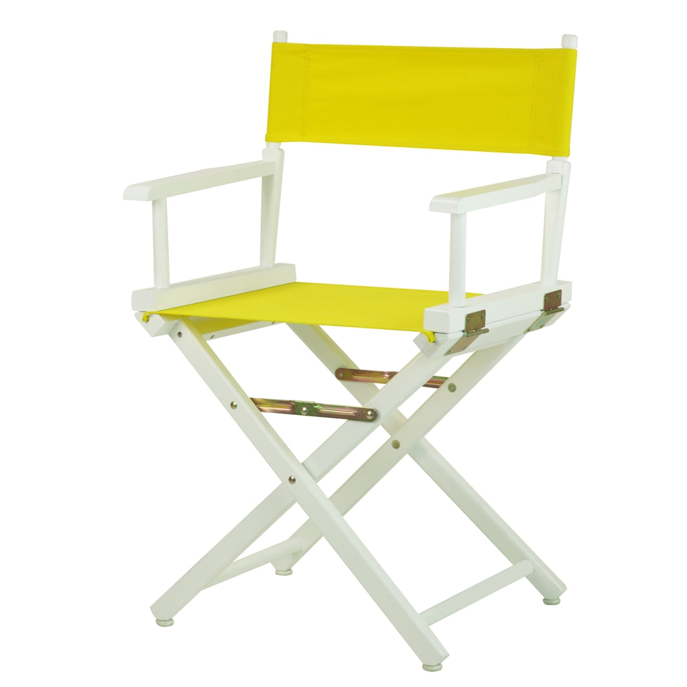 18" Director's Chair White Frame-Yellow Canvas